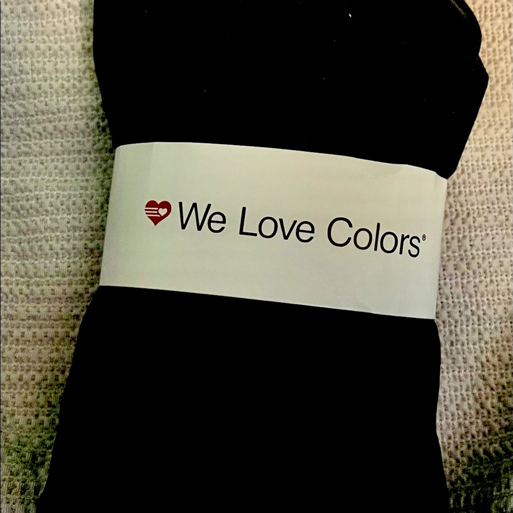 We Love Colors tights, 4x-5x, black/navy/charcoal